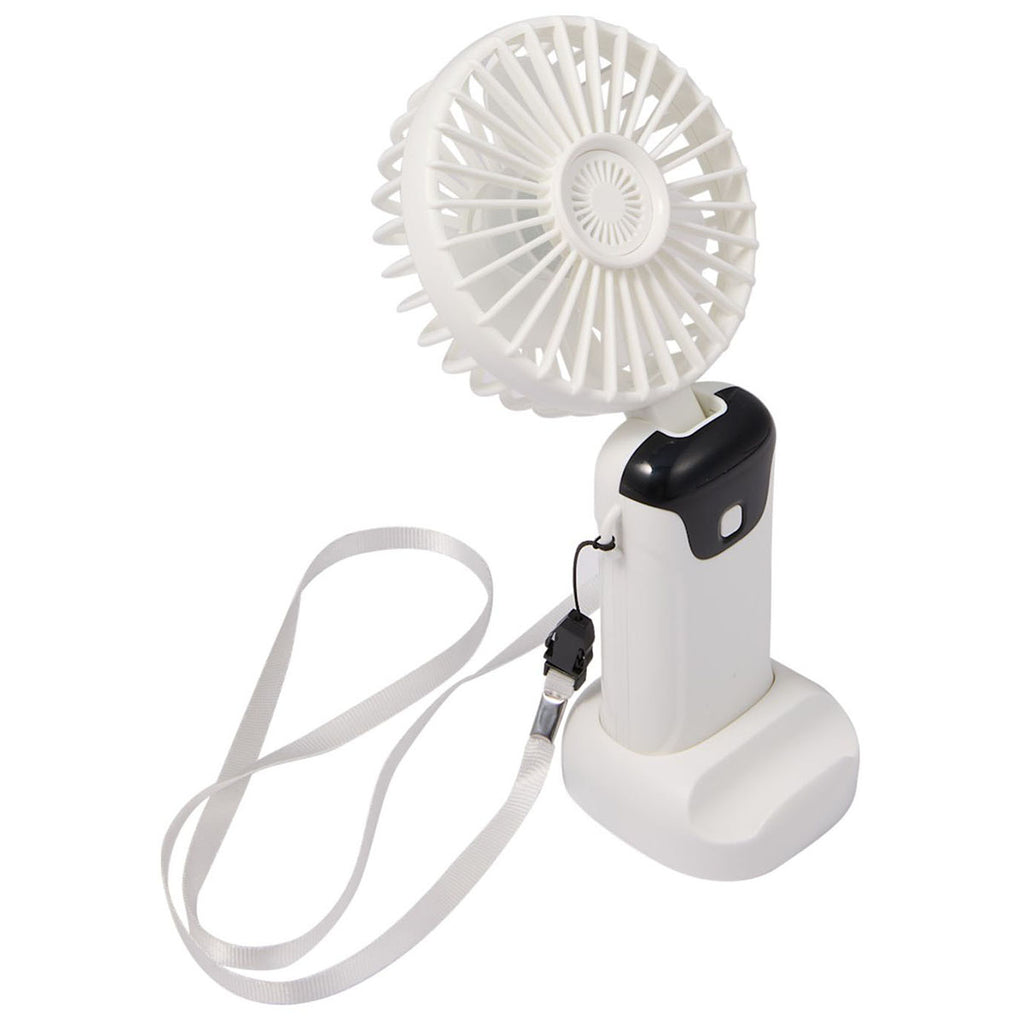 Bullet White Rechargeable Personal LED Fan