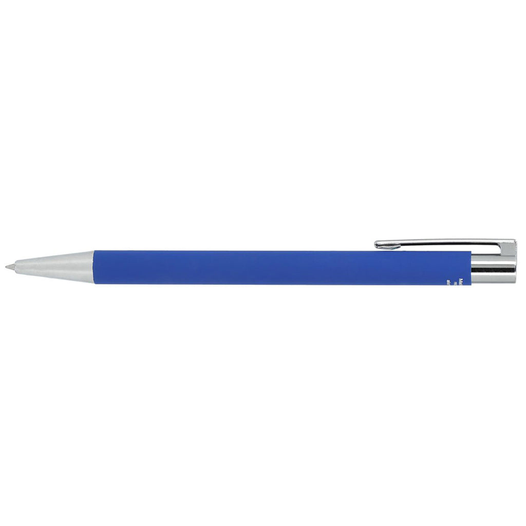 Bullet Blue Maxi Recycled Aluminum Soft Touch Gel Pen