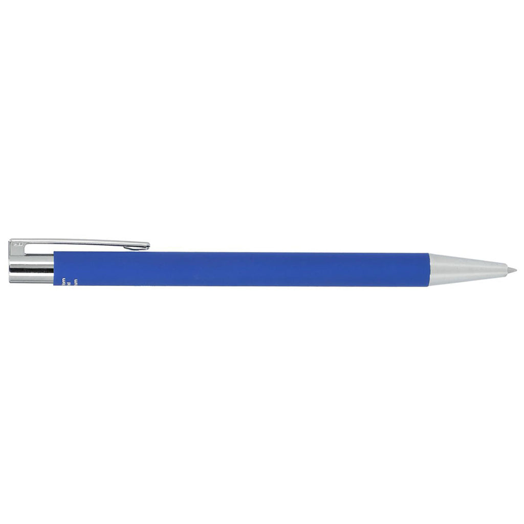 Bullet Blue Maxi Recycled Aluminum Soft Touch Gel Pen