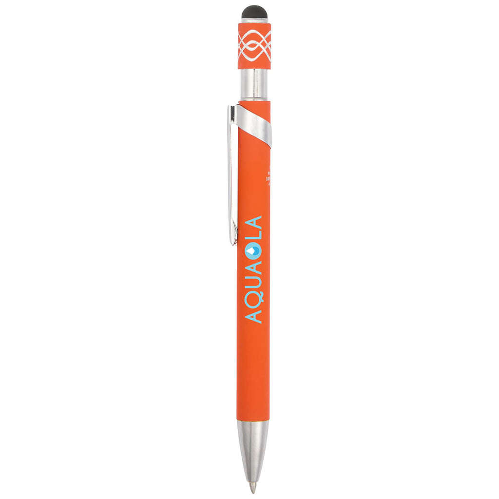 Bullet Orange Simple Fidget Recycled Stylus Gel Pen