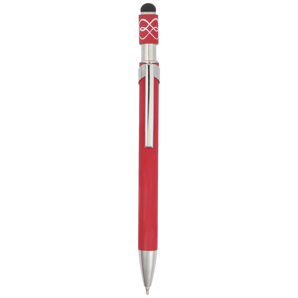 Bullet Red Simple Fidget Recycled Stylus Gel Pen