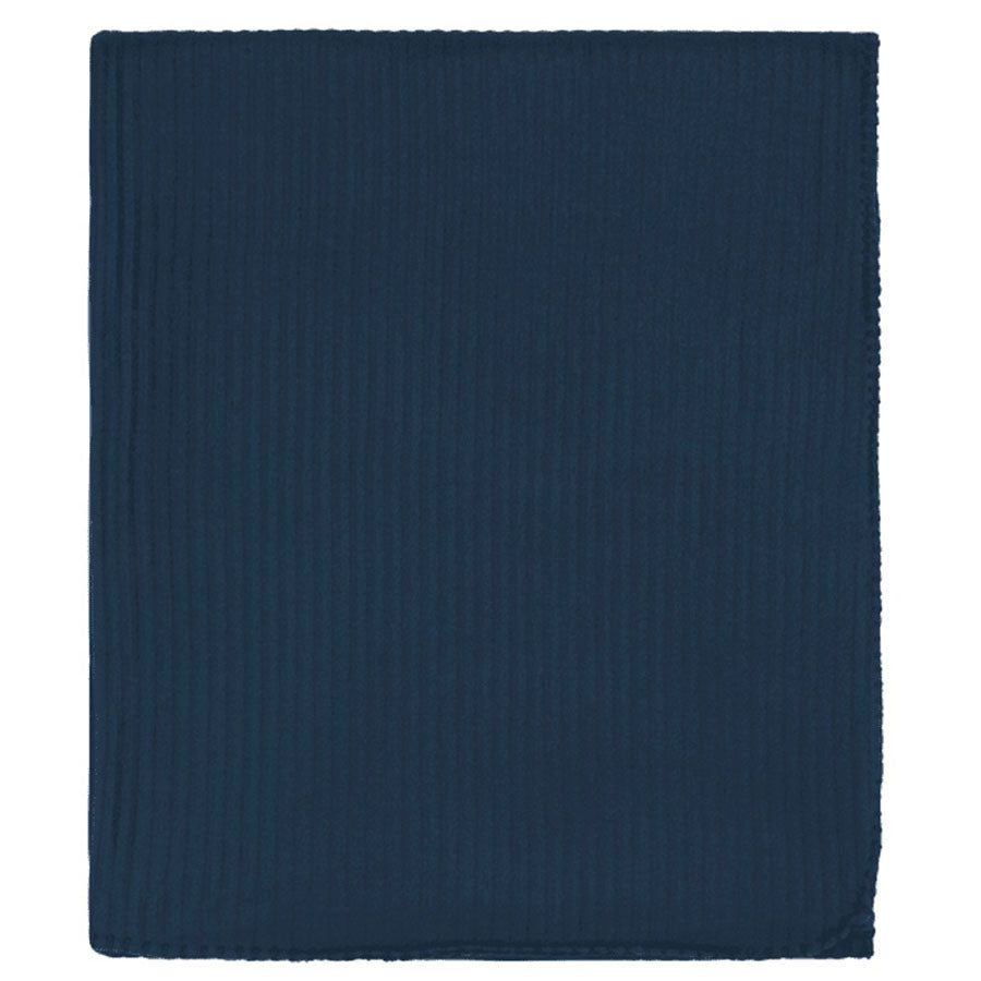 Bullet Navy Ribbed Fleece Blanket