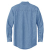 Port & Company Men's Faded Blue Long Sleeve Denim Shirt