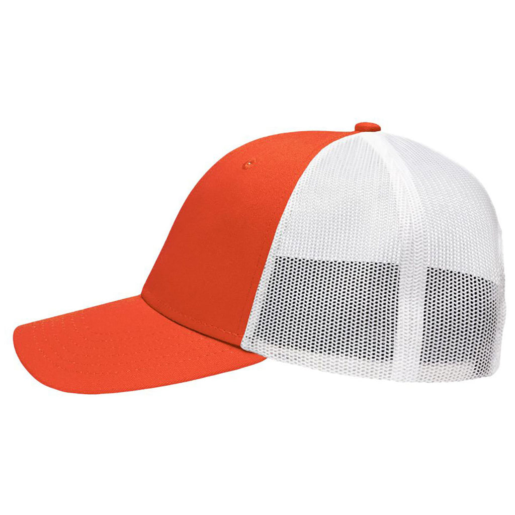Sportsman Chino Orange/White Lo-Pro Mesh Back Trucker Fit Cap