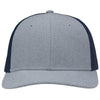 Sportsman Ice Blue Heather/Navy Modern Six-Panel Trucker Fit Cap
