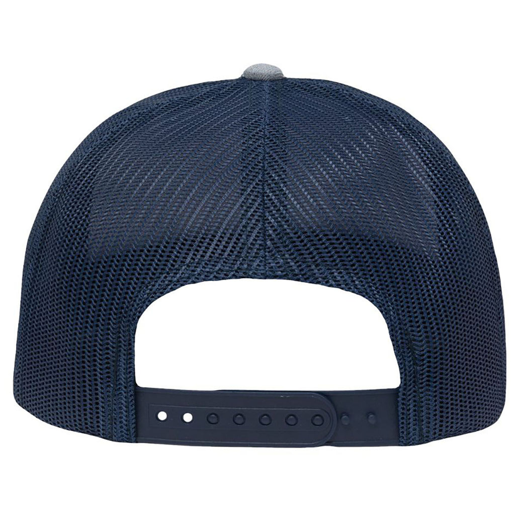 Sportsman Ice Blue Heather/Navy Modern Six-Panel Trucker Fit Cap