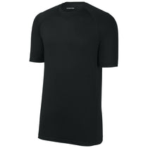 Sport-Tek Men's Black PosiCharge Compression 1/2-Sleeve Tee