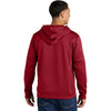 Sport-Tek Men's Deep Red/ White Sport-Wick Fleece United Pullover Hoodie