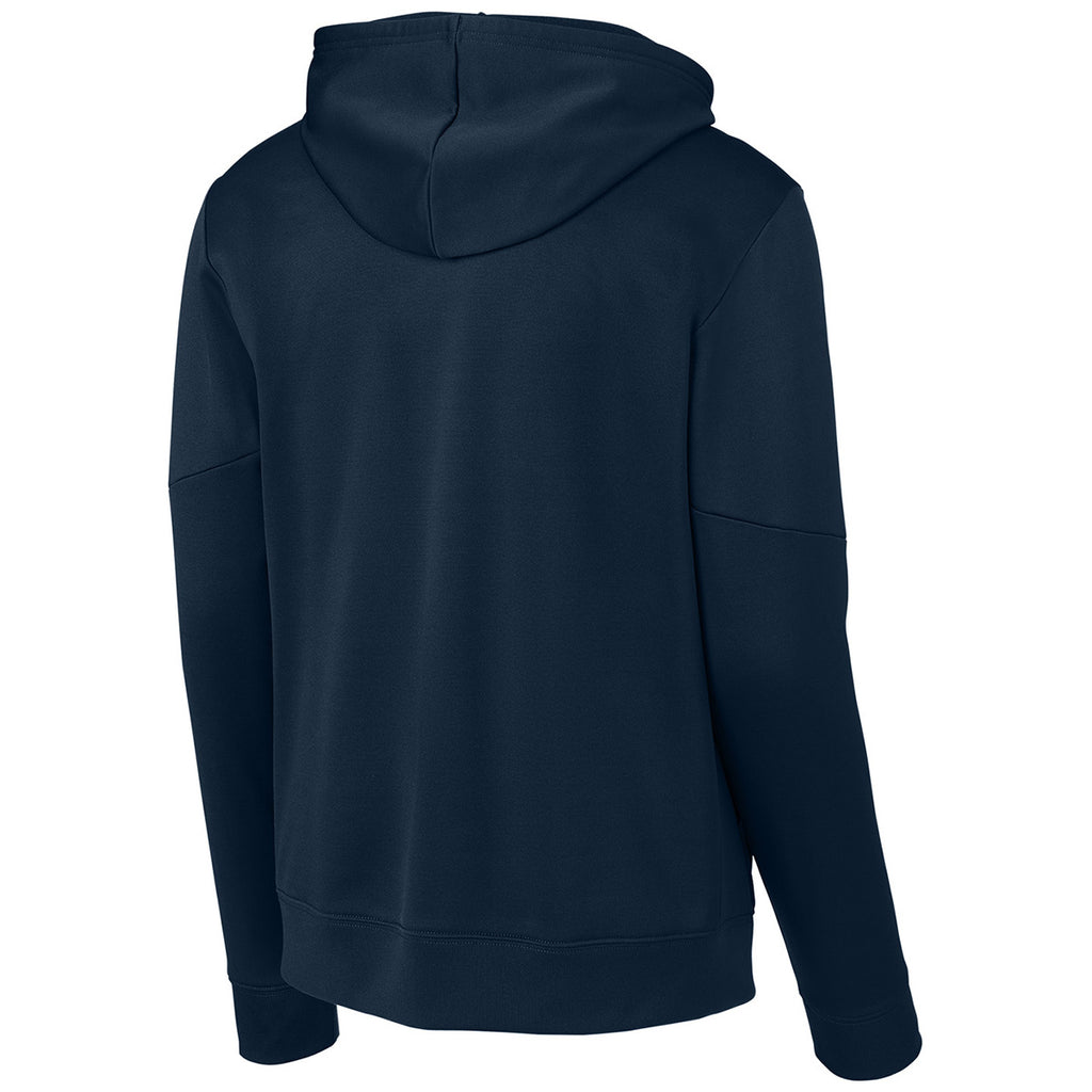 Sport-Tek Men's Navy/ White Sport-Wick Fleece United Pullover Hoodie