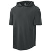 Sport-Tek Men's Iron Grey Club Short Sleeve Hoodie