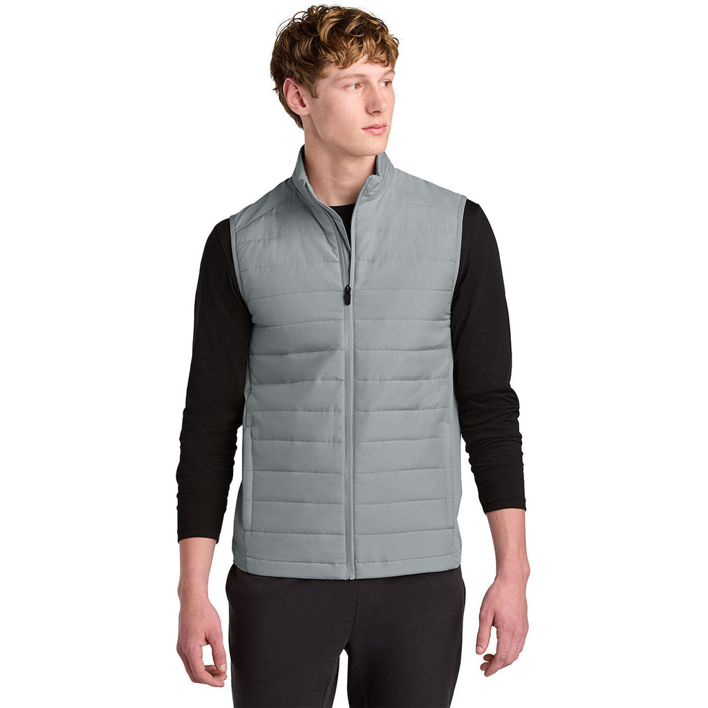 Sport-Tek Men's Silver Teknical Hybrid Vest