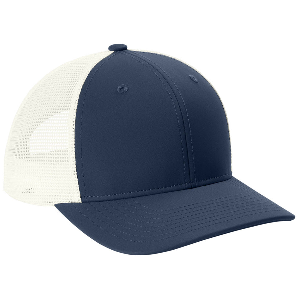 Sport-Tek True Navy/ White Club Trucker Cap