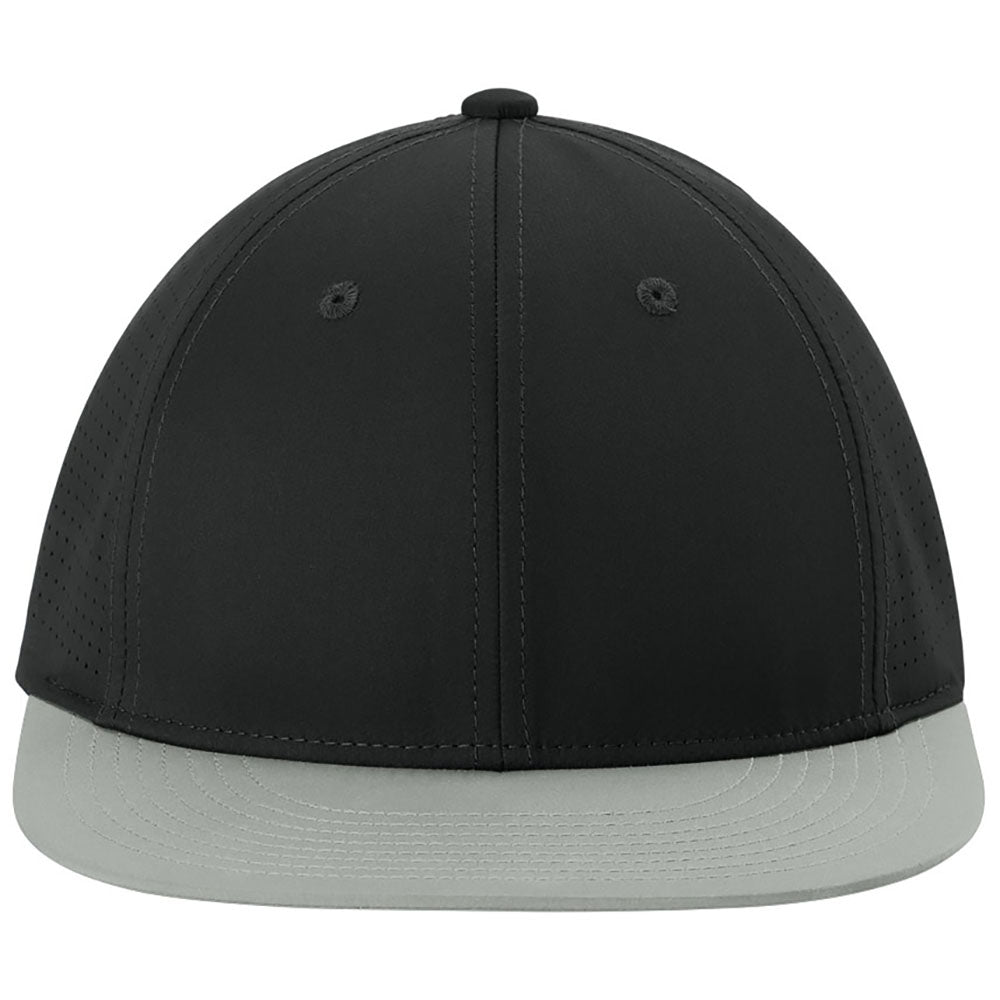 Sport-Tek Black/Silver/Black Pro-Cut Stretch-Tek Cap