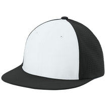 Sport-Tek White/Black/Black Pro-Cut Stretch-Tek Cap