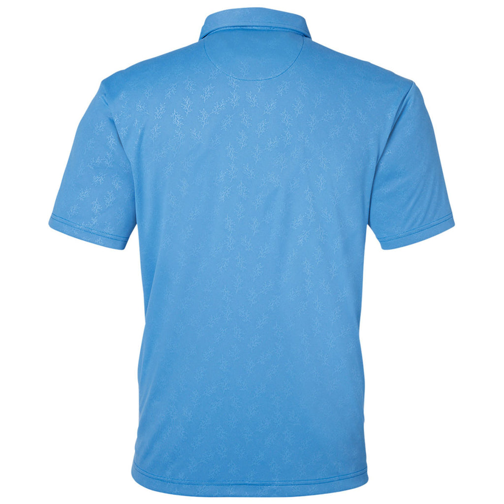 Swannies Golf Men's Blue Barrett Embossed Polo