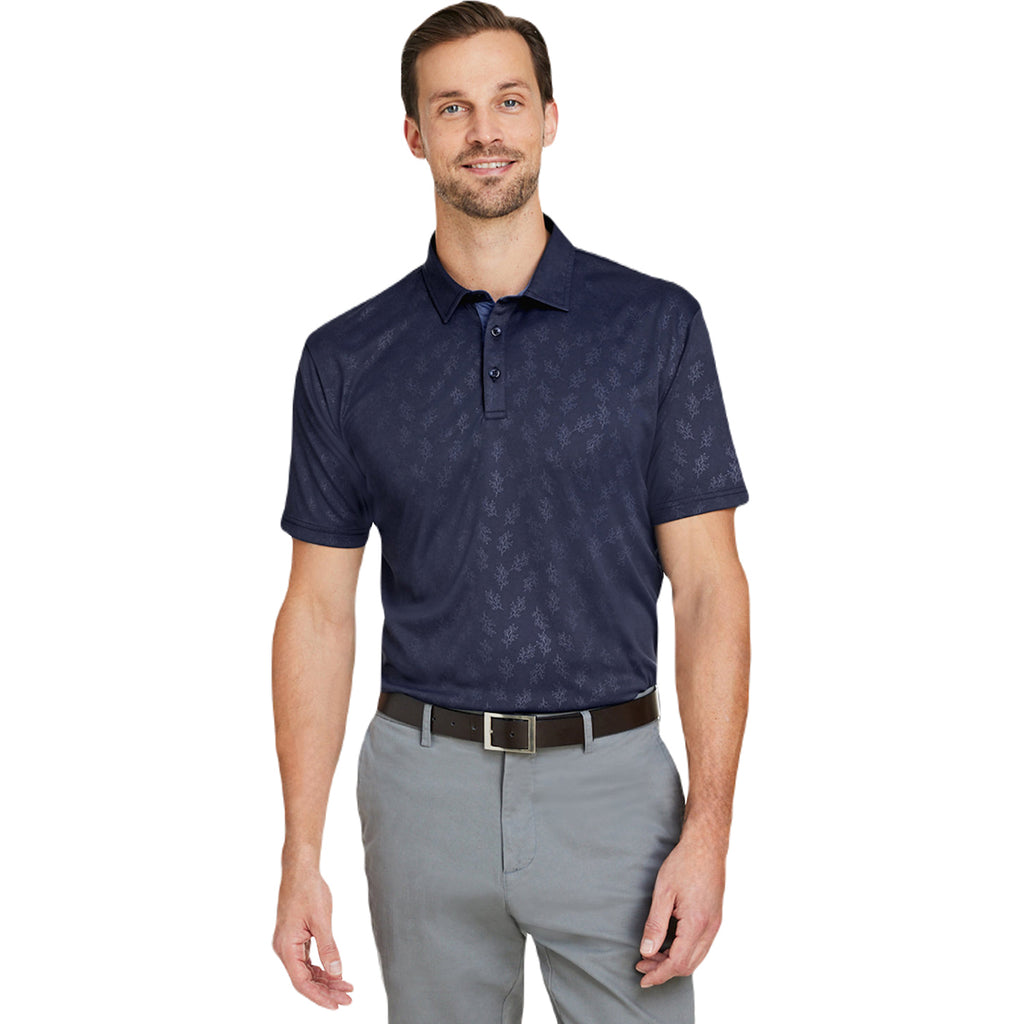 Swannies Golf Men's Navy Barrett Embossed Polo