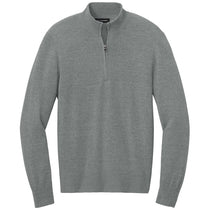 Port Authority Men's Medium Heather Grey Easy Care 1/4-Zip Sweater