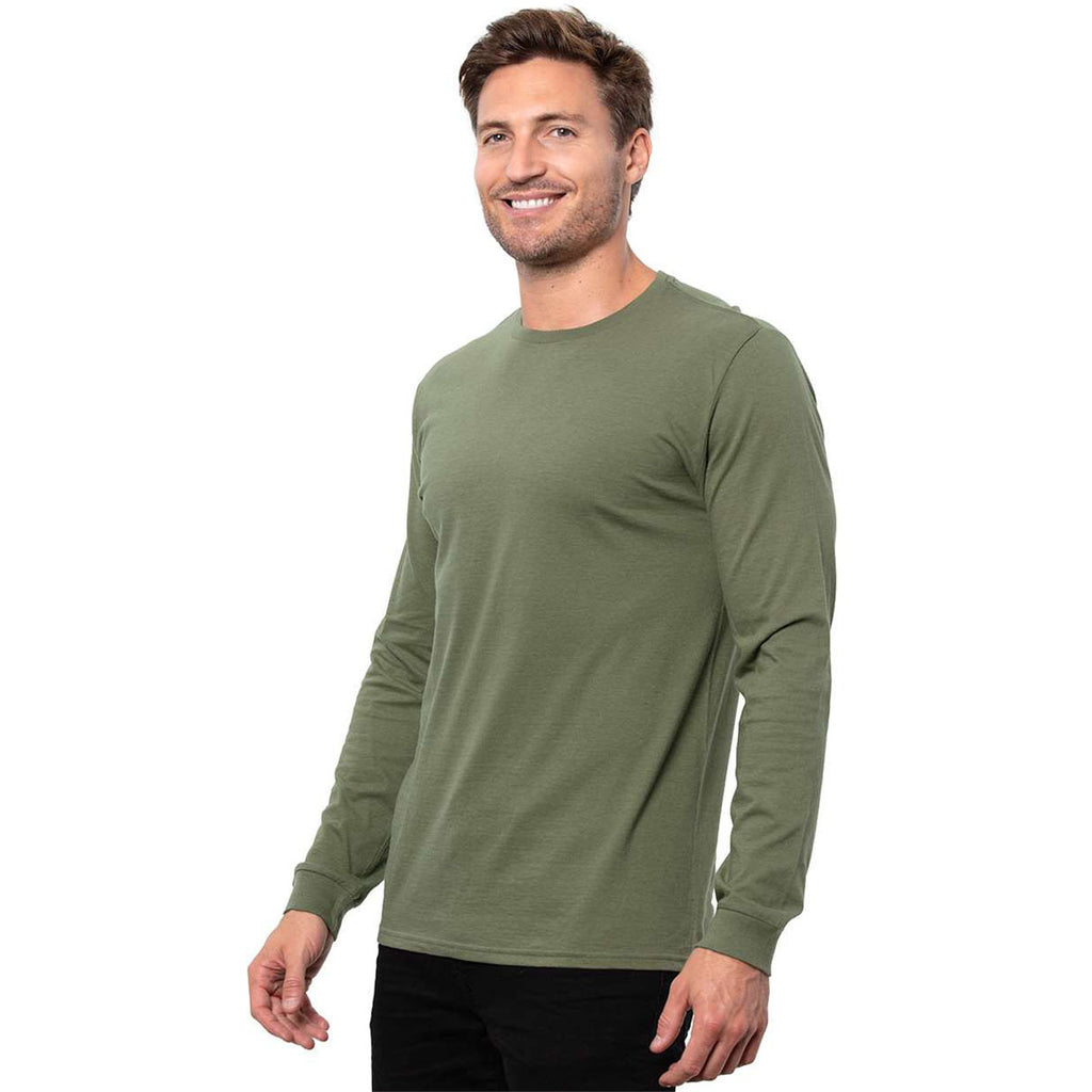 Threadfast Apparel Men's Military Green Epic Long Sleeve T-Shirt