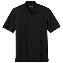 Port Authority Men's Deep Black Tall Wearever Signature Pique Pocket Polo