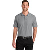 Port Authority Men's Gusty Grey Tall Wearever Signature Pique Pocket Polo