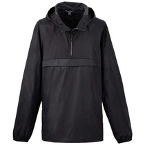 Elevate Unisex Black Avas Eco Packable Quarter Zip Anorak Pullover