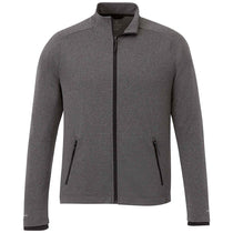 Elevate Men's Heather Dark Charcoal Asgard Eco Knit Full Zip Performance Jacket