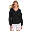 TravisMathew Women's Black Long Weekend V-Neck