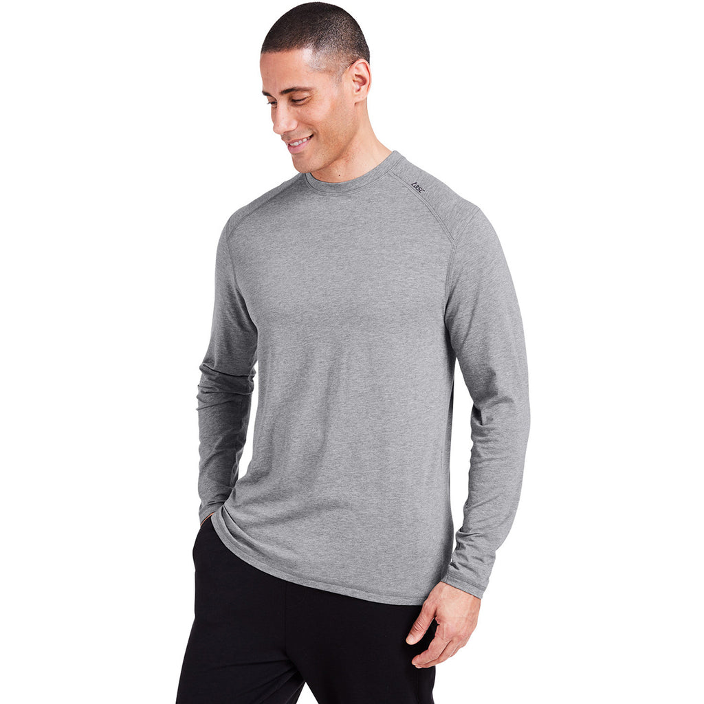 tasc Men's Heather Grey Carrollton Fitness Long-Sleeve T-Shirt