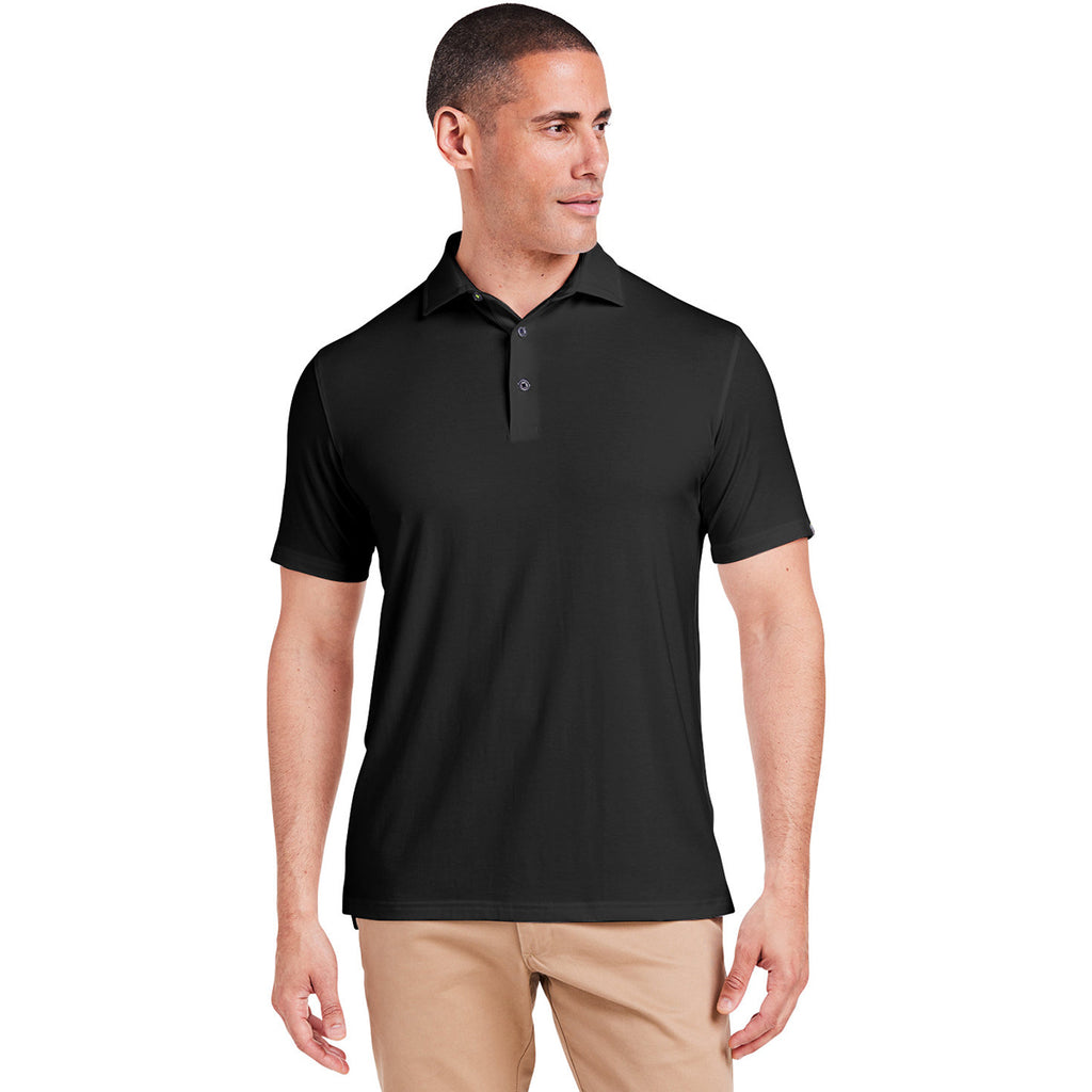 tasc Men's Black Heather Cloud Lightweight Polo