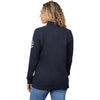 Elevate Women's Navy Palo Long Sleeve 100% Cotton Pique Polo