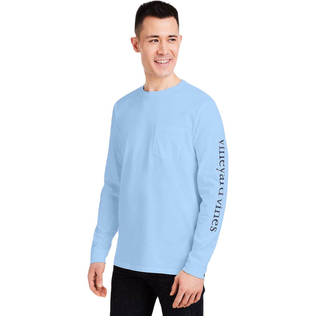 Vineyard Vines Unisex Jake Blue/ Blue Blazer Long Sleeve Pocket T-Shirt