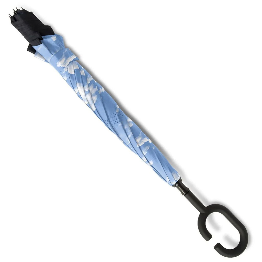 Shed Rain Black/Clouds UnbelievaBrella 48" Reverse-Close Manual Stick Umbrella (Prints)