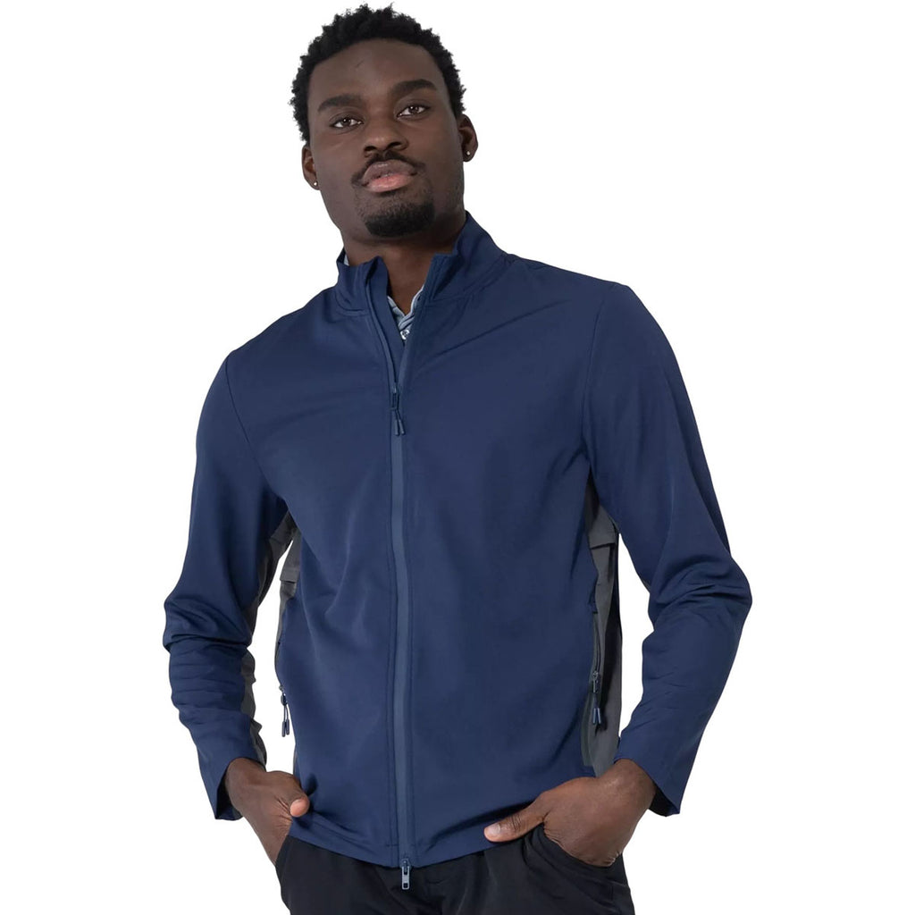 Levelwear Men's Navy/Charcoal Harrington Jacket