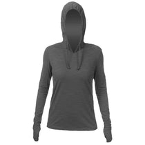 ANETIK Women's Charcoal Heathered Breeze Tech Hooded T-Shirt