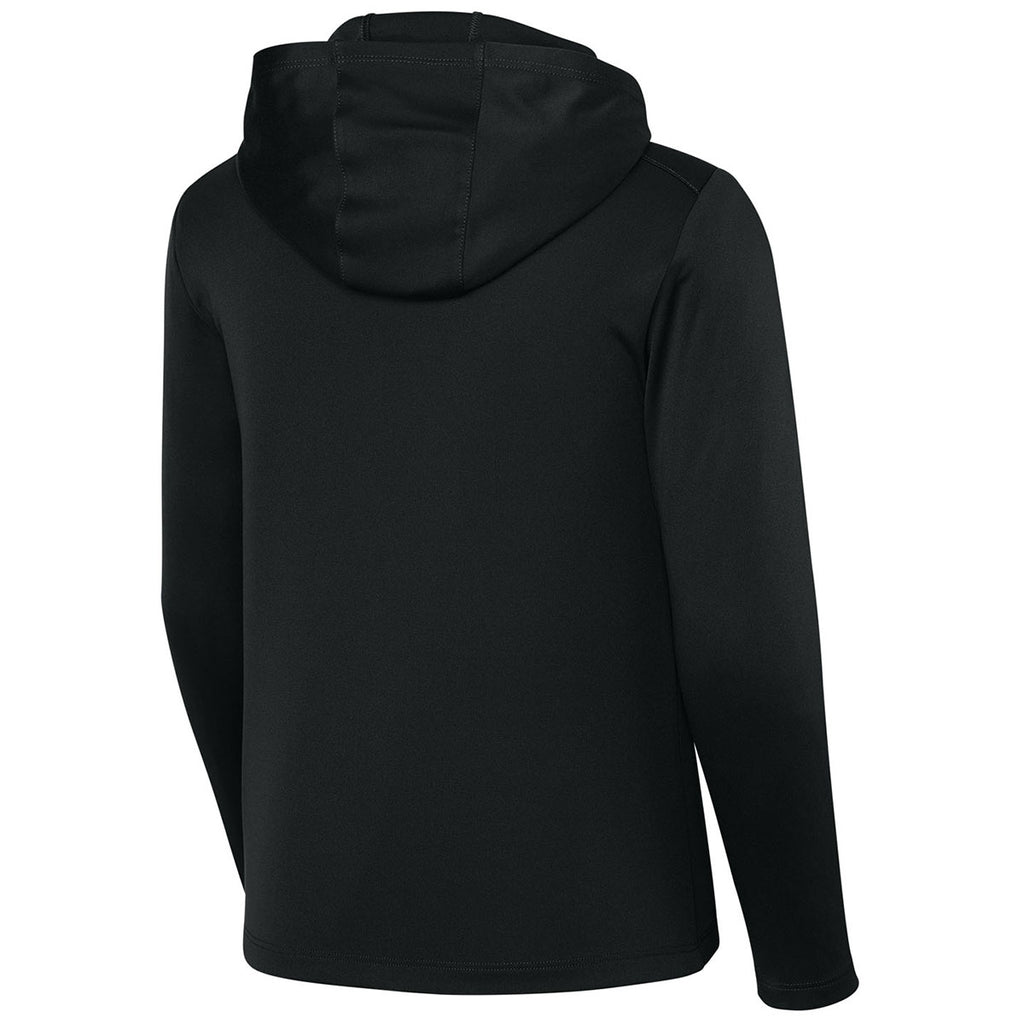 Sport-Tek Youth Black Posi-UV Pro Long Sleeve Hoodie