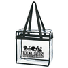 Hit Clear with Black Trim EVA Tote Bag with Zipper