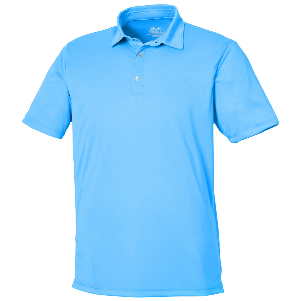 HUK Men's Marolina Blue Pursuit Performance Polo