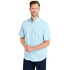 HUK Men's Crystal Blue Tide Point Short Sleeve Shirt