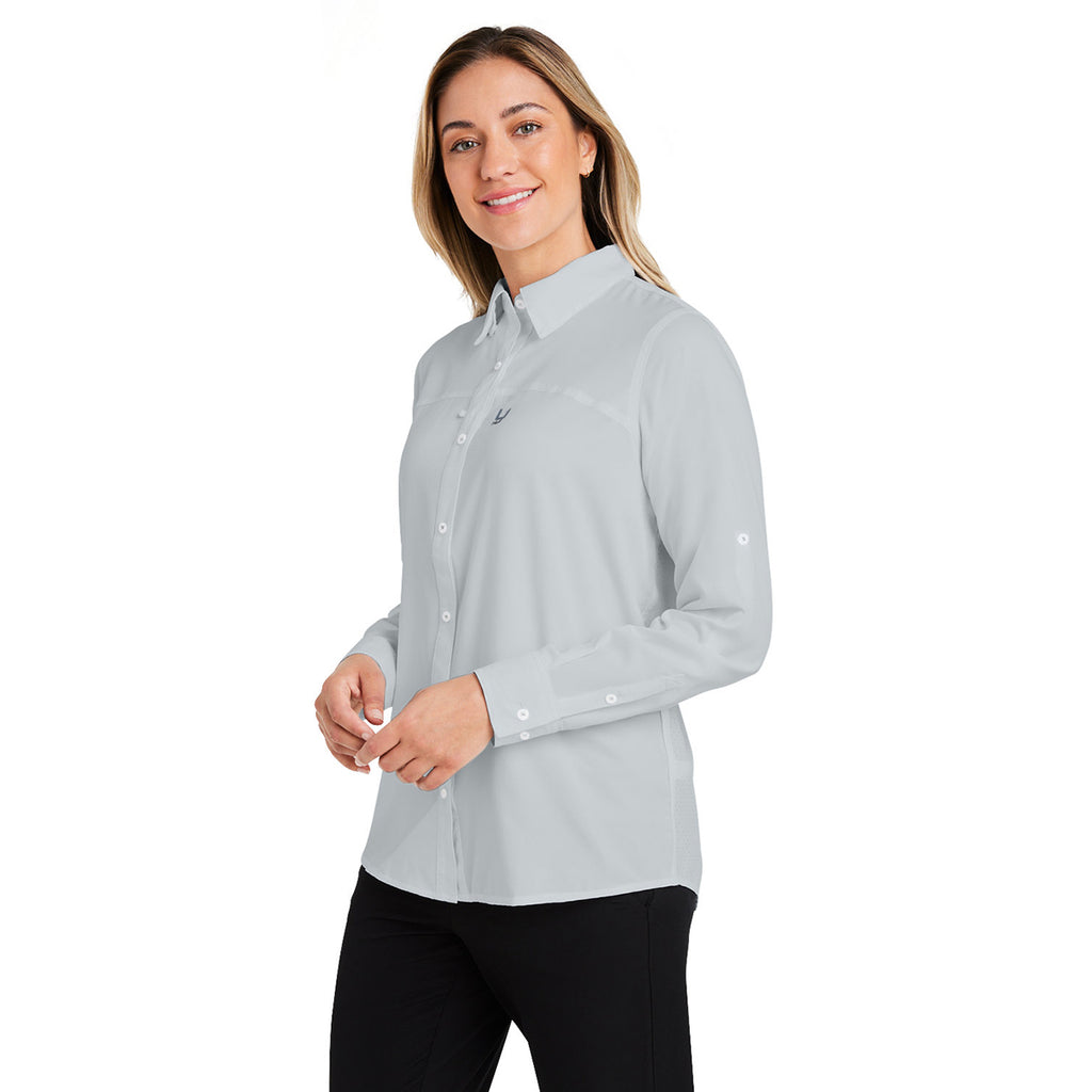 HUK Women's Harbor Mist Tide Point Long Sleeve Shirt