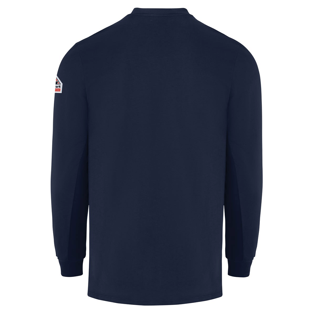 Bulwark Men's Navy Knit Long Sleeve T-Shirt