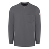 Bulwark Men's Charcoal Knit Long Sleeve T-Shirt