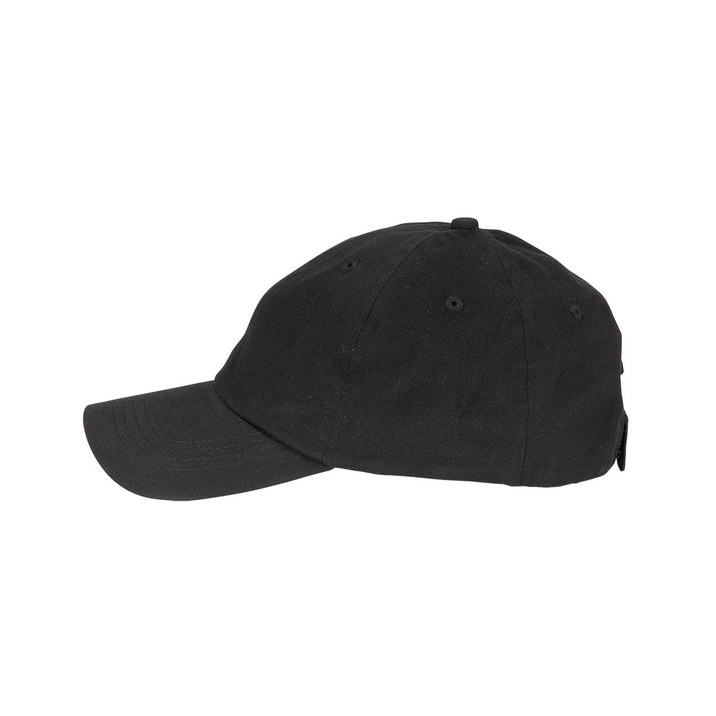 Vantage Men's Black Solid Lightweight Brushed Twill Cap