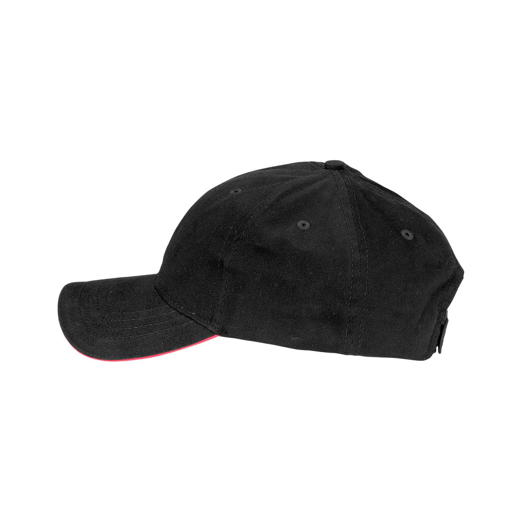 Vantage Black Solid Cap with Sandwich Visor