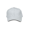 Vantage White Solid Cap with Sandwich Visor