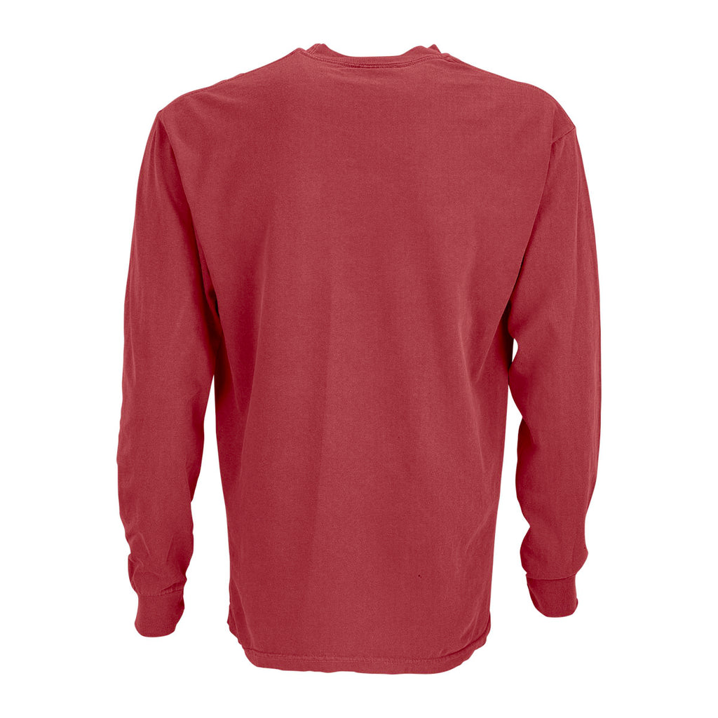 Vantage Men's Nantucket Red Color Wash Long Sleeve T-Shirt