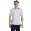 Hanes Men's Ash 5.2 oz. 50/50 EcoSmart Jersey Knit Polo