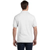 Hanes Men's White 5.2 oz. 50/50 EcoSmart Jersey Pocket Polo