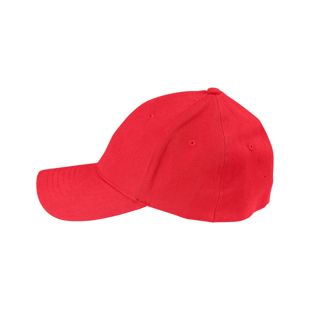 Vantage Men's Red Clutch Solid Stretch Fitted Constructed Twill Cap