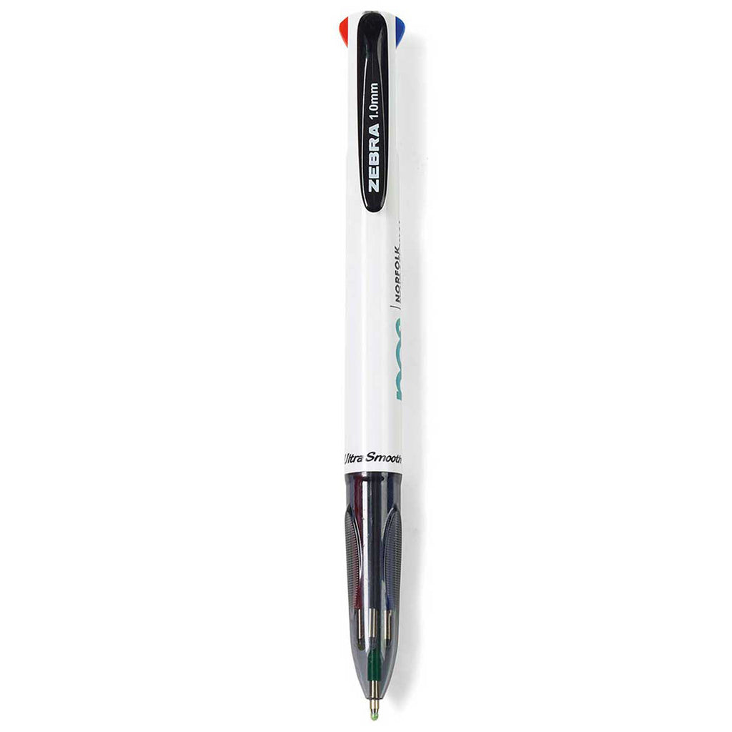 Zebra White 4 Color Retractable Ballpoint Pen