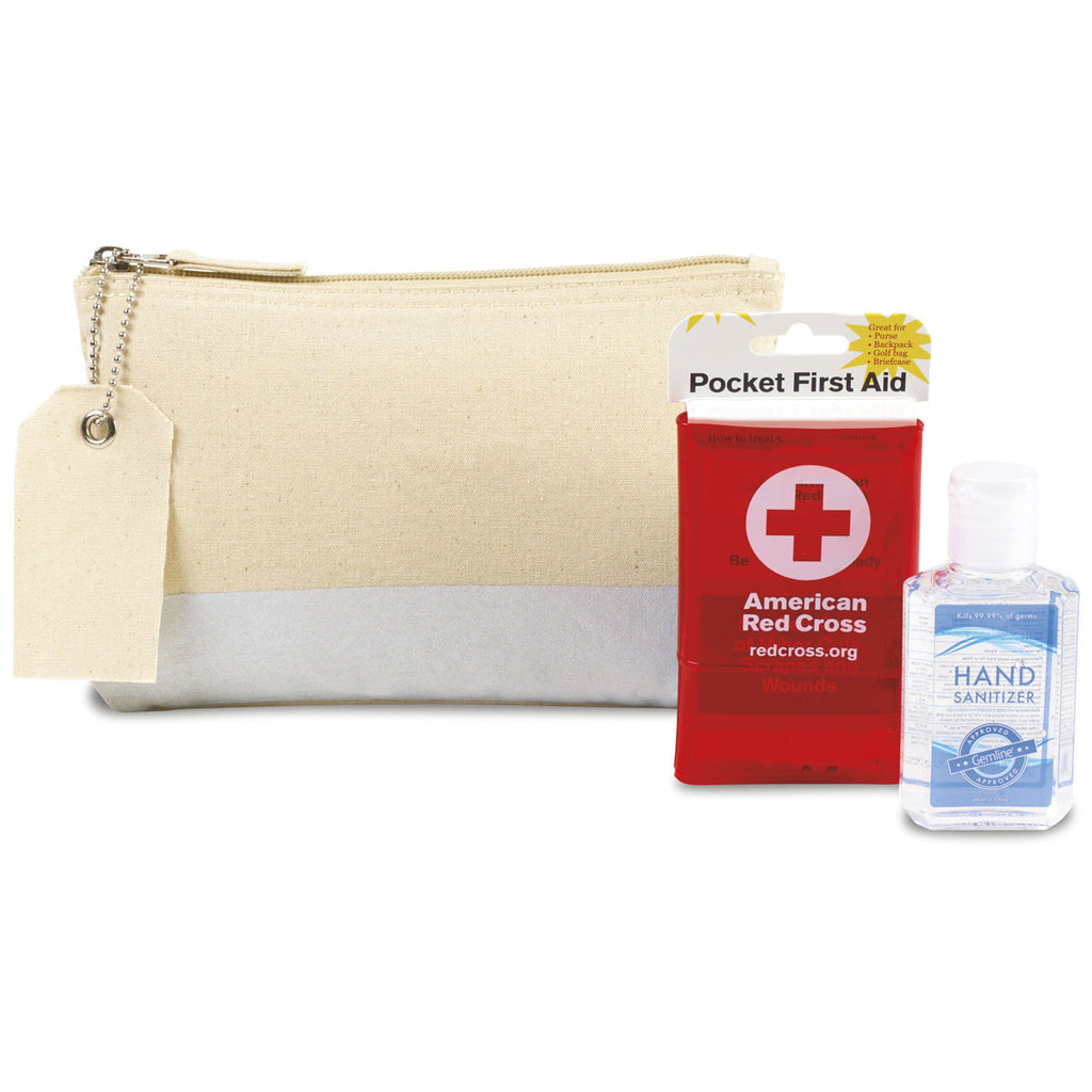 American Red Cross Natural Irisdescent Pocket First Aid and Hand Sanitizer Bundle